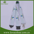 Factory directly supply polyester stitched logo lanyard with safety buckle (free sample)